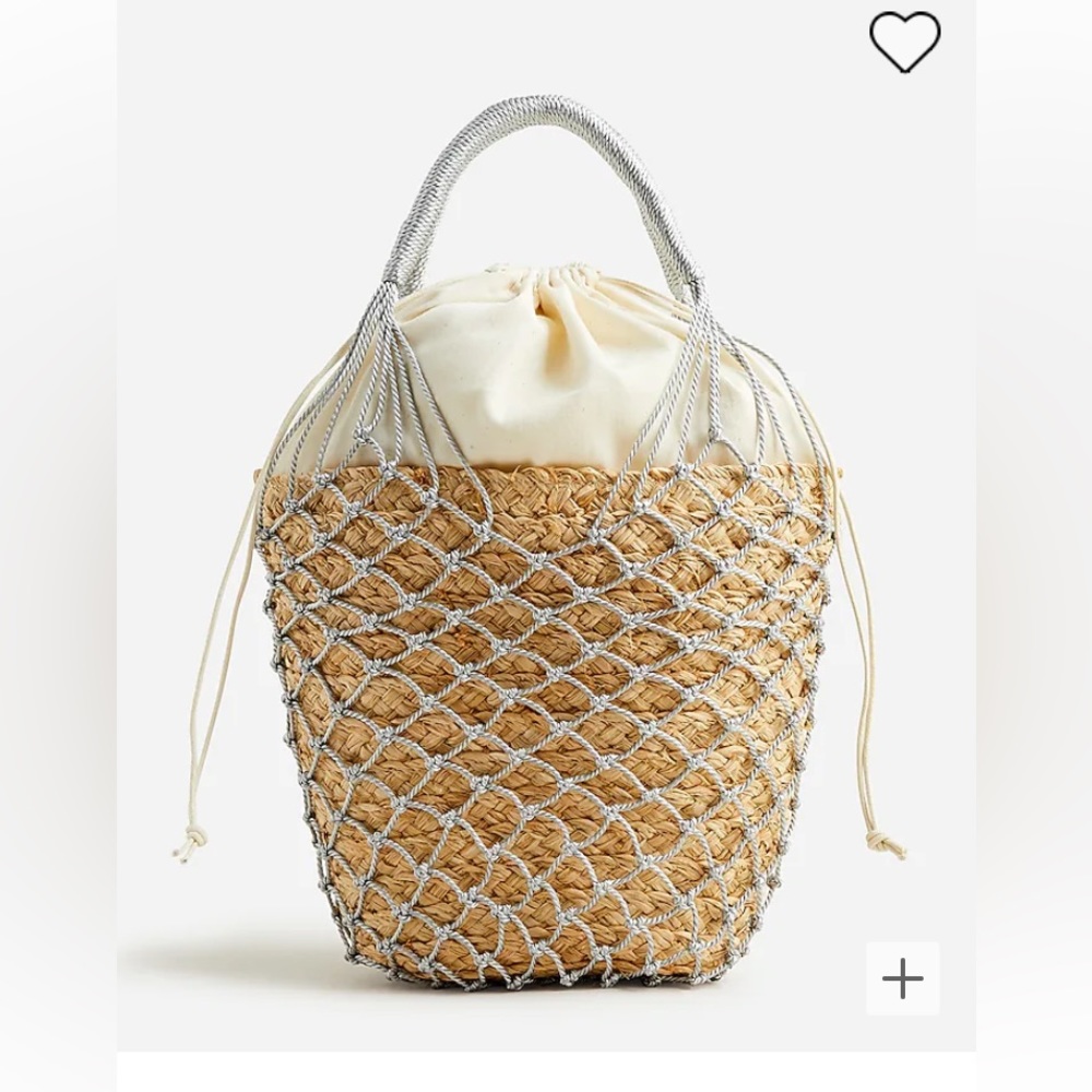 Jcrew Sedona basket bag in straw NWT